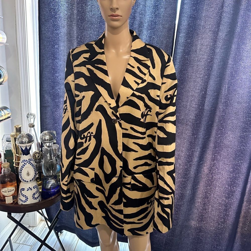 Off-White Zebra Print Blazer